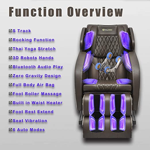 Titan Pro Commander FDA 3D Massage Full Body Massage Recliner Zero Gravity Best Massage Chair Air Compressor