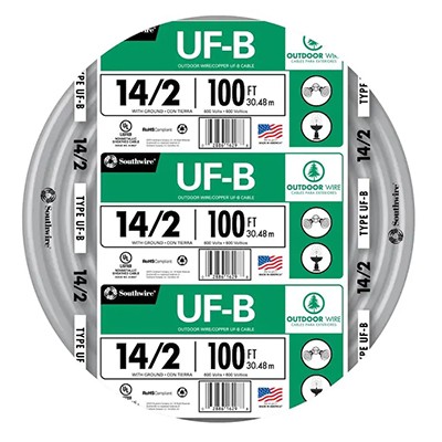 Southwire 100-ft 14/2 UF Wire (By-the-Roll)