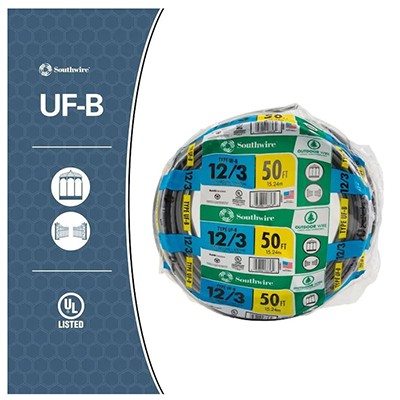 Southwire 50-ft 12/3 UF Wire (By-the-Roll)