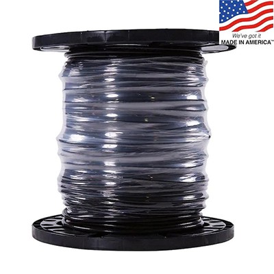 Southwire SIMpull 500-ft 6-AWG Stranded Black Copper THHN Wire (By-the-Roll
